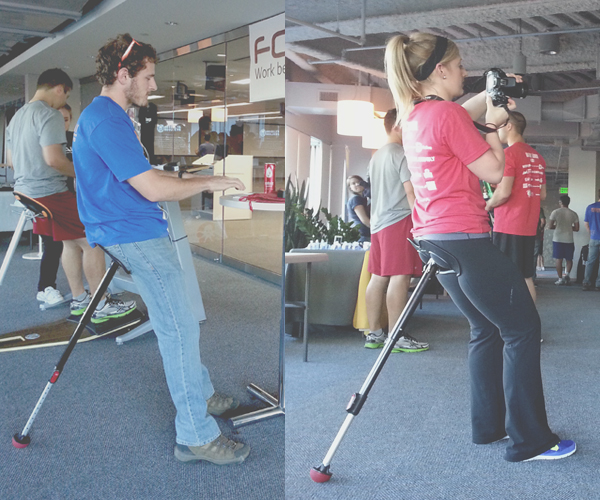 Mogo Portable Stool with Cushion by Focal Upright Furniture