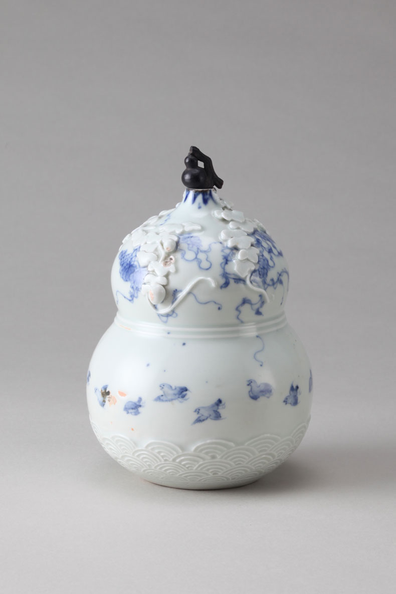 染付瓢箪彫ひさご徳利 ｜ みかわち焼 三川内焼- 総合サイト