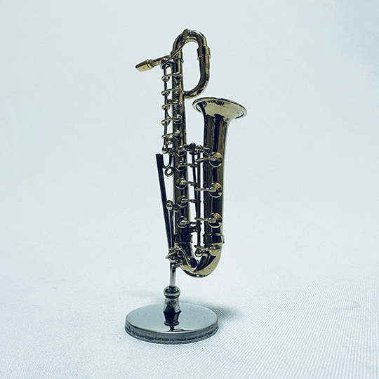 ミニチュア楽器 管楽器 (1/12サイズ) バリトンサックス: 管楽器｜三木