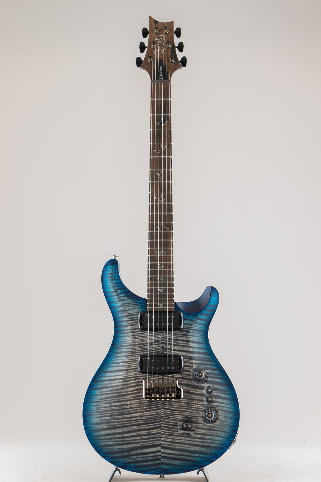 Wood Library Custom24-08 10Top Satin Charcoal Blue Burst 2025