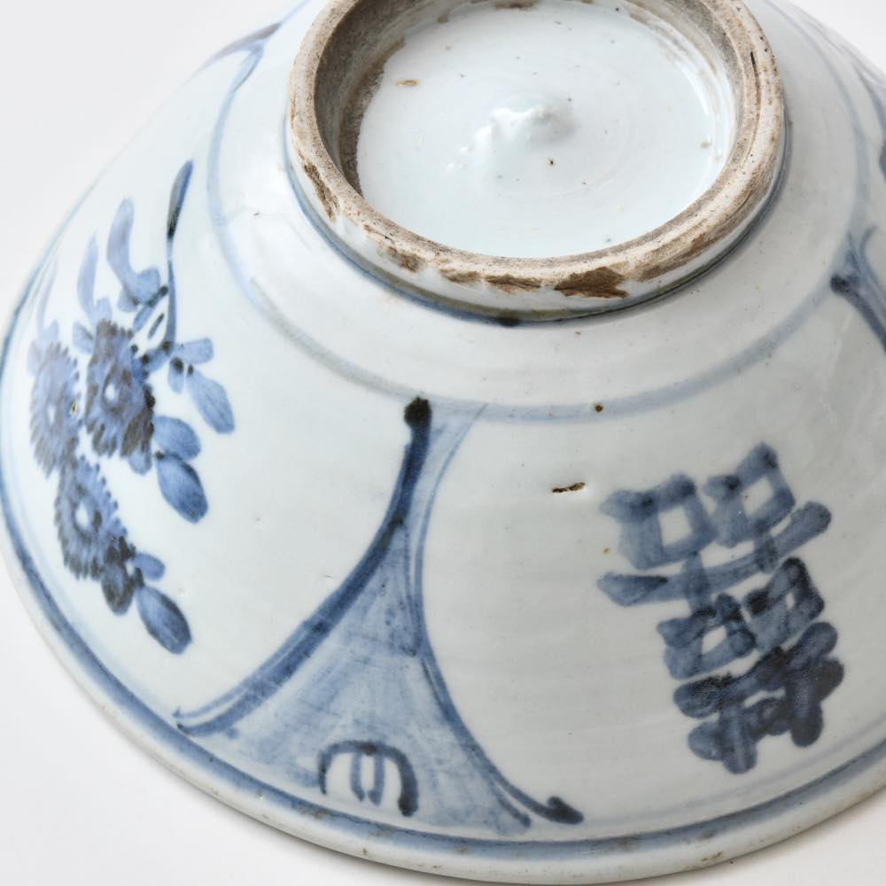 中国 徳化 青花7.5寸大碗 ｜ みんげい おくむら （日本と世界の民芸）