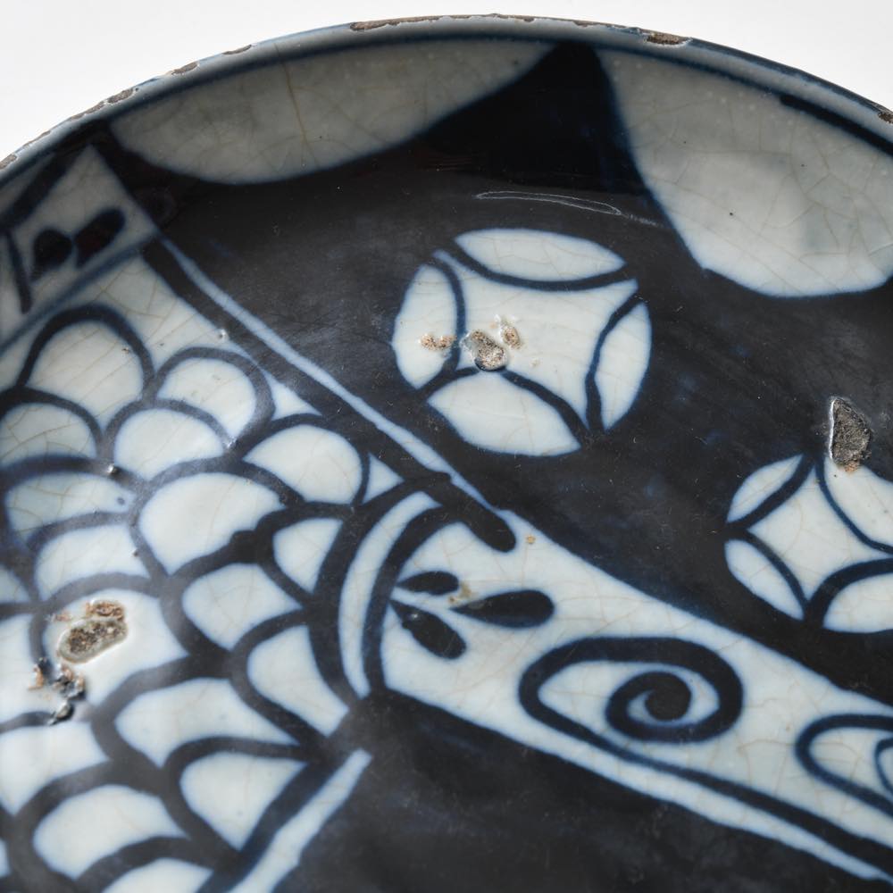 中国 磁州窯 青花 七寸皿 魚紋 ｜ みんげい おくむら （日本と世界の民芸）