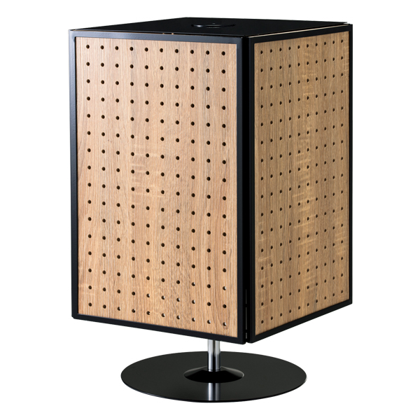 卓上4面回転有孔パネル什器 ラスティック 黒枠（新タイプ）店舗用品