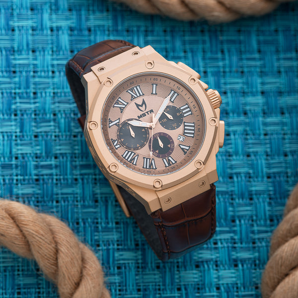 AM1029CB - AMBASSADOR ROSE GOLD / ROSE / CROC BAND WATCH – MSTR