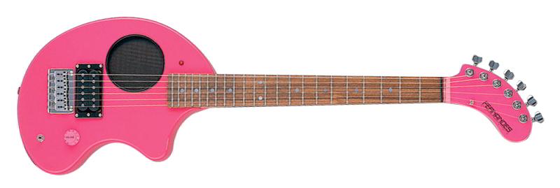 ZO-3 レッド アンプ内蔵ミニギター ヘッドフォン端子付美品】ZO-3