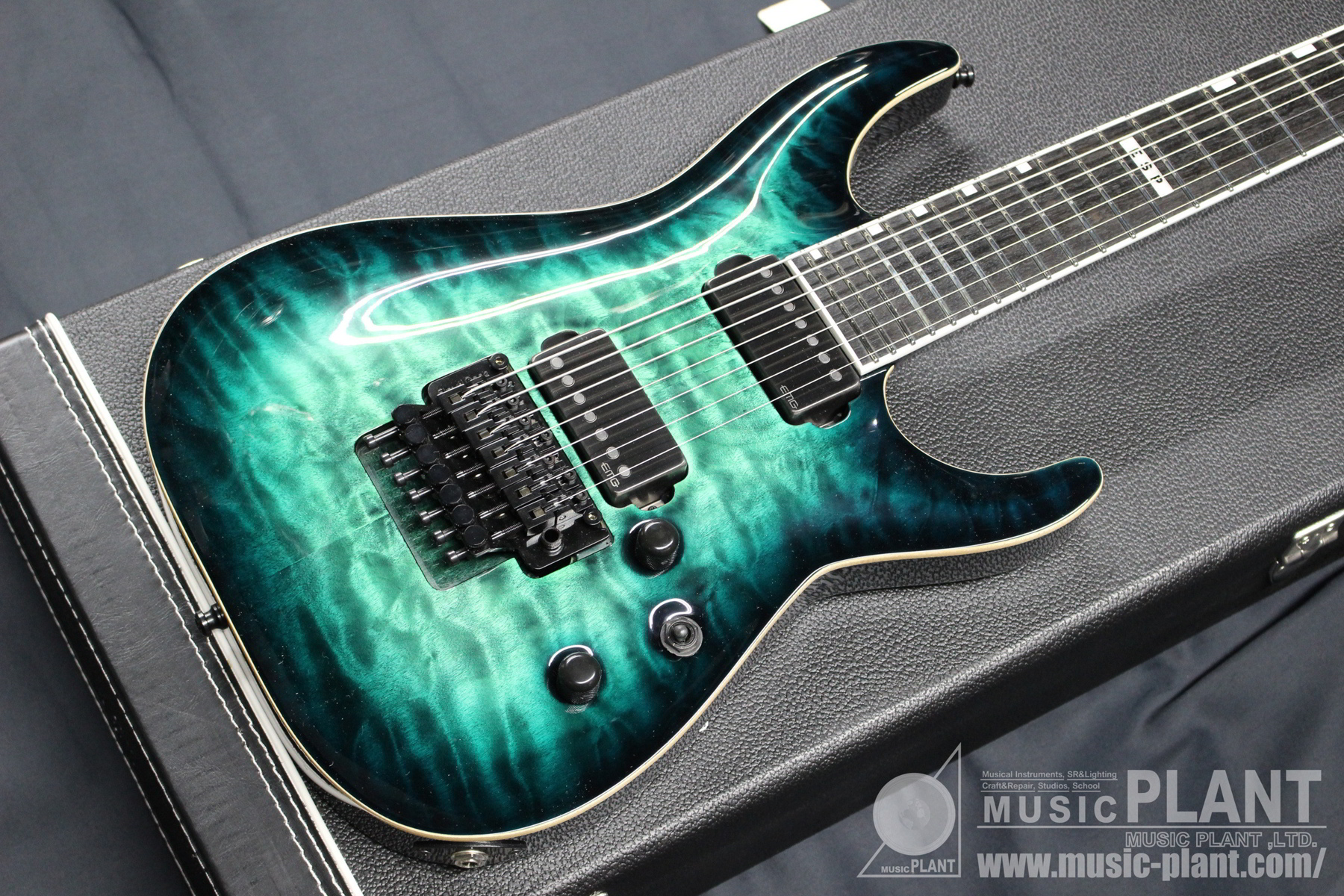 E-II HORIZONシリーズ エレキギターHORIZON FR-7 QM Black Turquoise