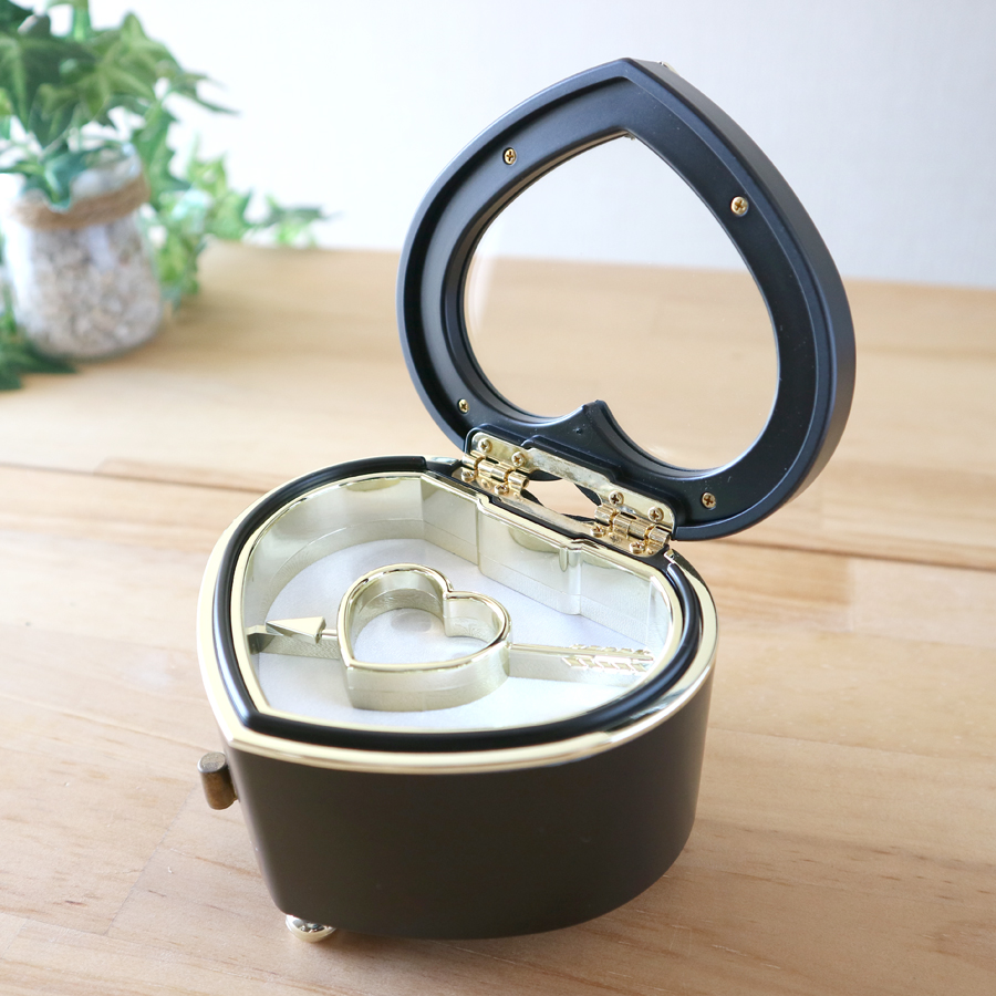 18弁】ハートBOX（小） オルゴール かわいい 小物入れ ｜株式会社