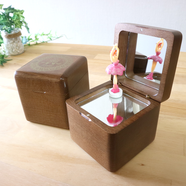 18弁】回転 バレリーナ（ブラウン） オルゴール かわいい ｜株式会社