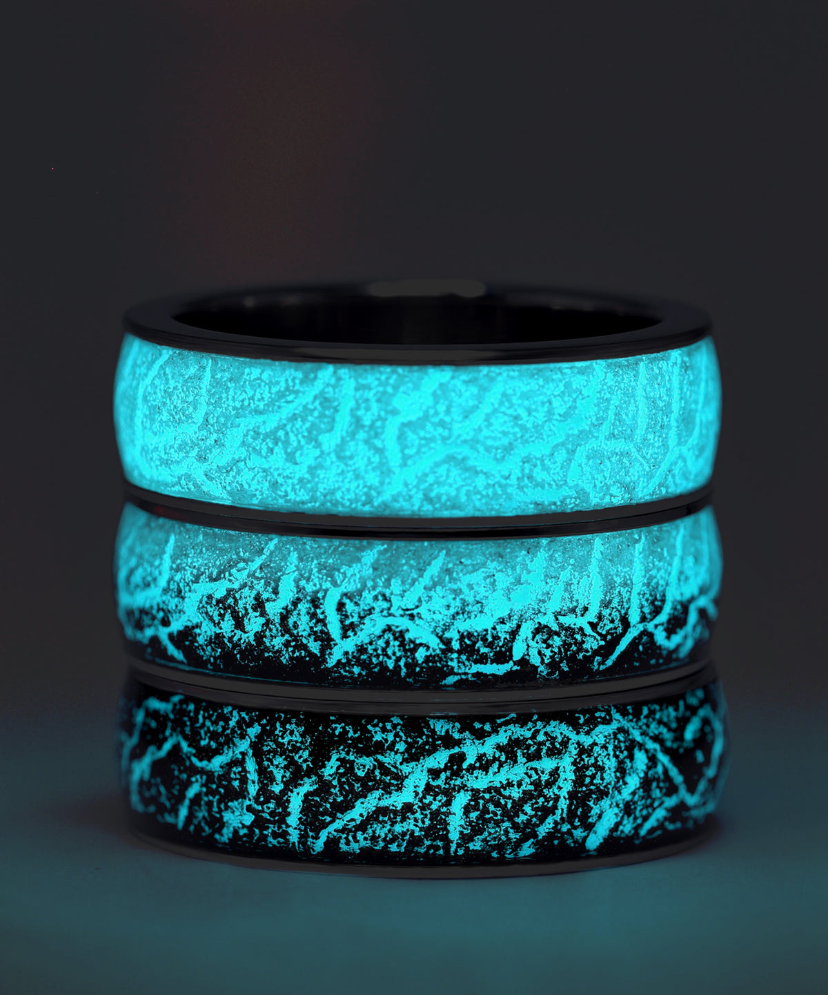 Steel Fusion Slim Rings | Glow In The Dark | Durable - Secret Woods