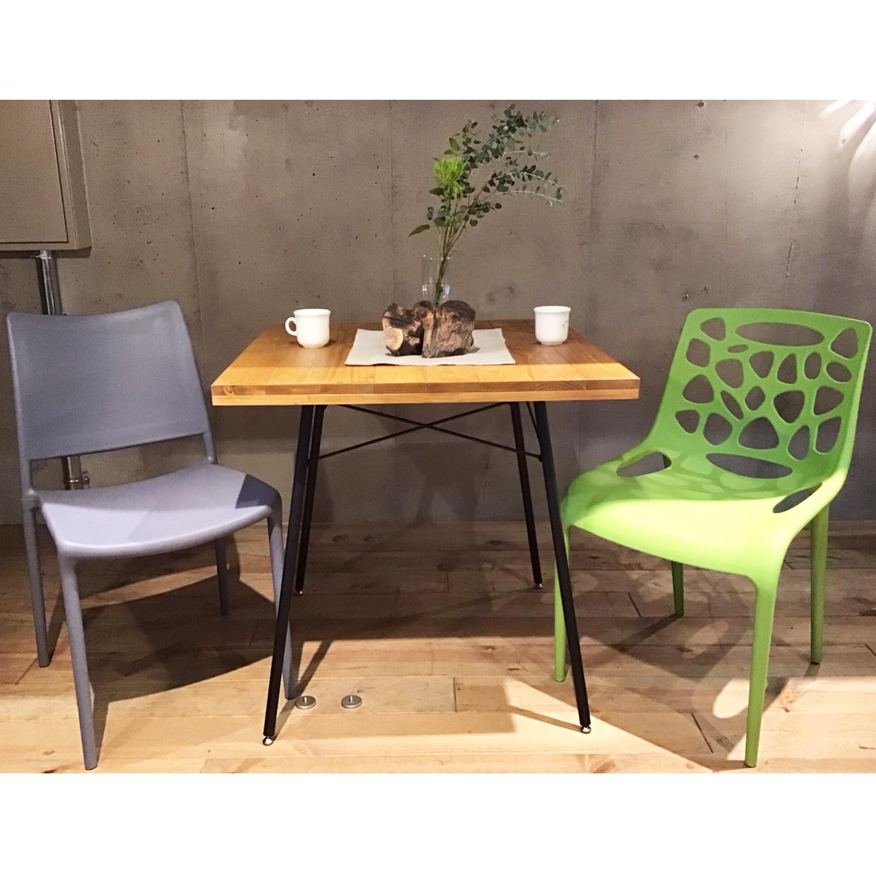 同色4脚組】チェアD490【送料無料】ライムグリーン | NOCEノーチェ