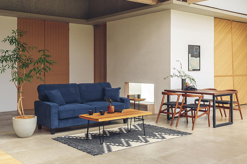 落ち着きのある空間に。ブルーソファ | NOCEノーチェ 家具・インテリア通販