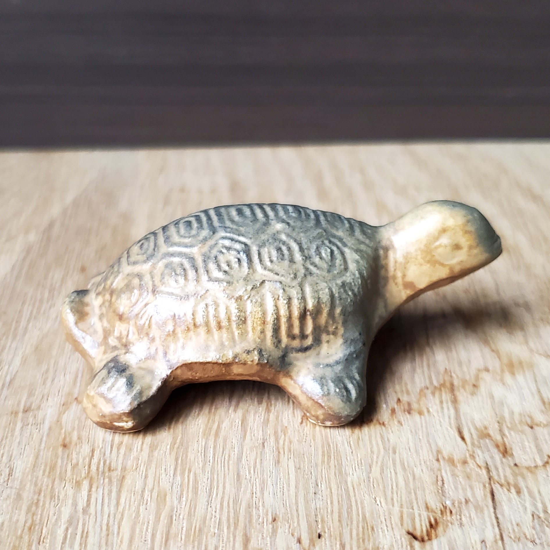 ミニチュア 添配 フィギュア 盆景 亀 （大） 陶器 かめ zengarden