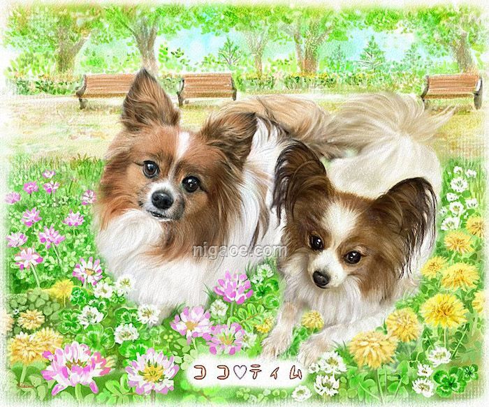 ペット似顔絵(フレームなし)