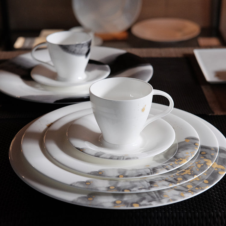 nikko食器｜コシノヒロコ｜煌 KIRA 27cmプレート｜墨の瞬｜ニッコー