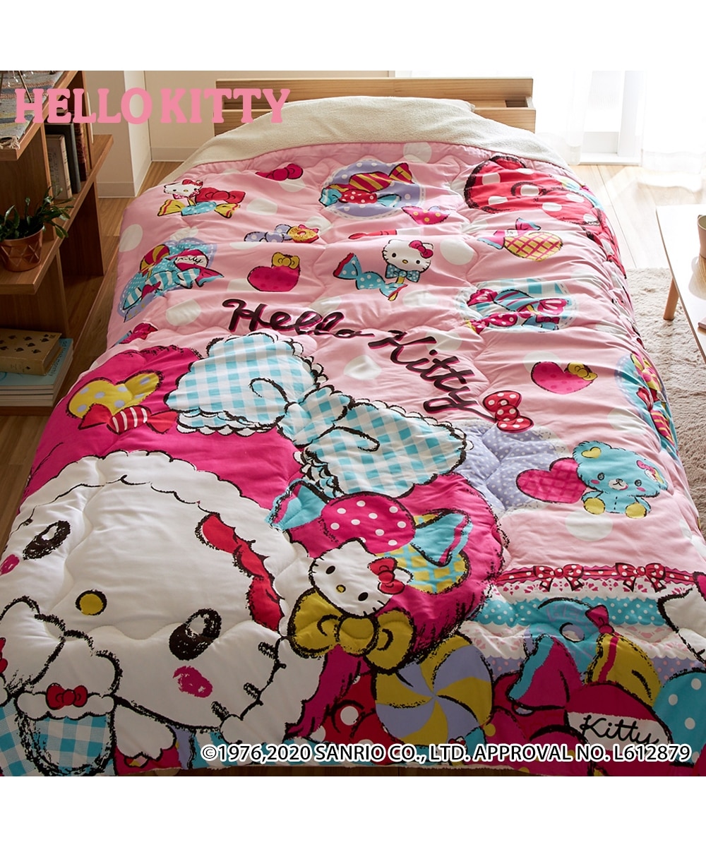 ハローキティ/もこもこシープ調わた入りボリュームキルト毛布 通販