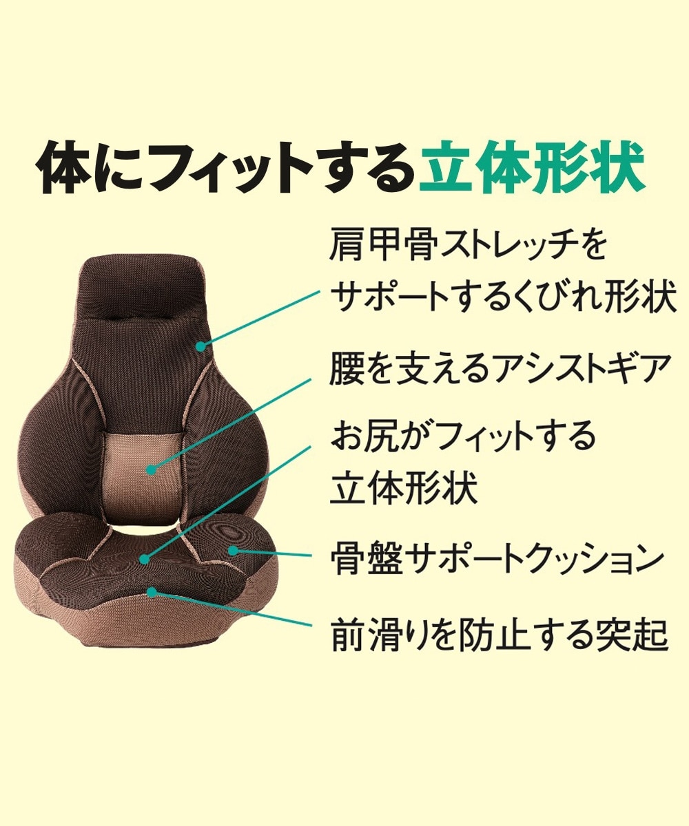 腰楽ストレッチ座椅子 グイッス 通販【ニッセン】