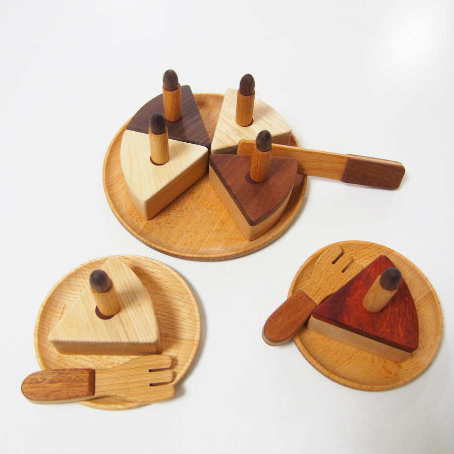 ままごと 木製おままごと バースデー ケーキセット マグネット入り 無