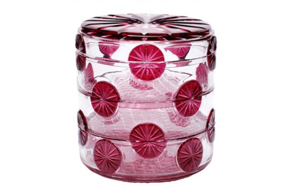 伝承 蓋付三段重 | 薩摩切子のことなら薩摩びーどろ工芸