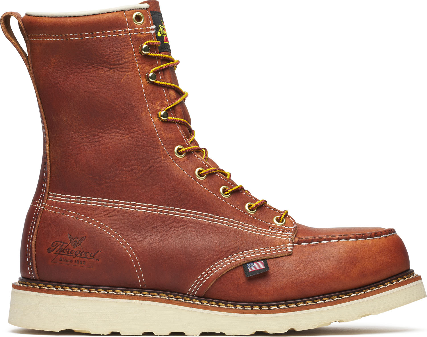 TG804-4208 Thorogood Men's Steel Toe EH Wedge Moc Toe Boot