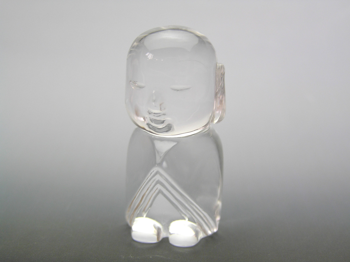 貴石彫刻 懐中お守り 水晶地蔵 ＜ 甲州貴石【オンラインショップ