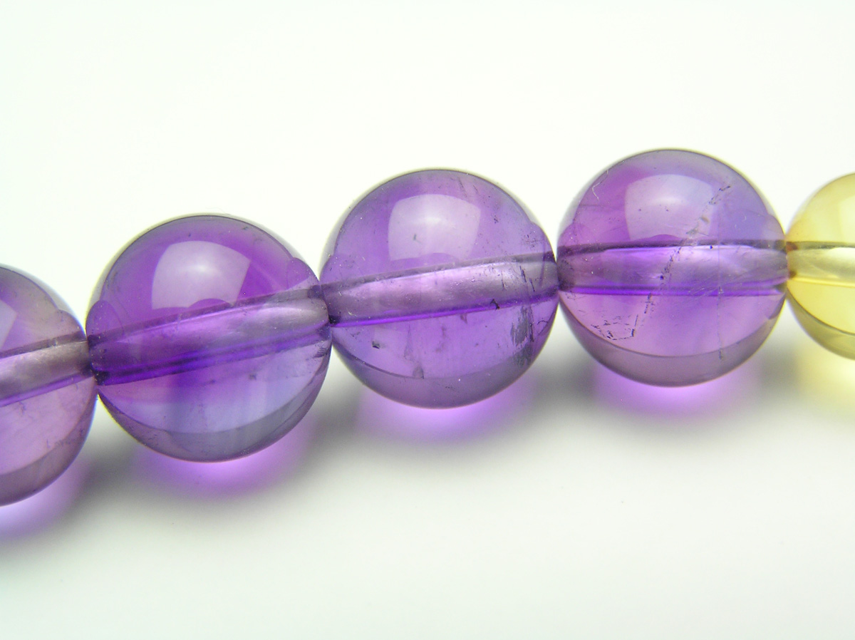 片手念珠24玉 紫水晶黄水晶 ＜ 甲州貴石【オンラインショップ】 ｜数珠