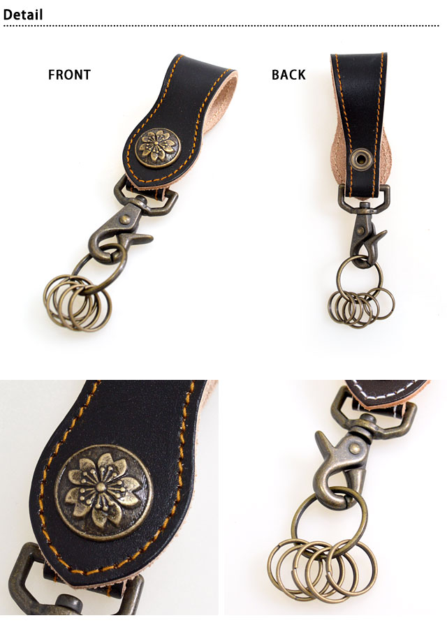 桜コンチョレザーキーホルダー tgs-1317 ターゲット 和柄 和風 日本製 雑貨