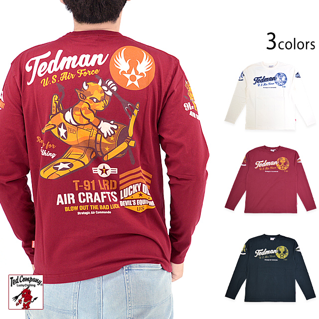 U.S.Air Force長袖Tシャツ TEDMAN テッドマン TDLS-362 エフ商会 efu
