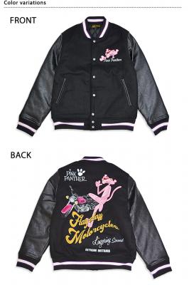 ピンクパンサー×フラッグスタッフ 刺繍スタジアムジャンパー Flagstaff