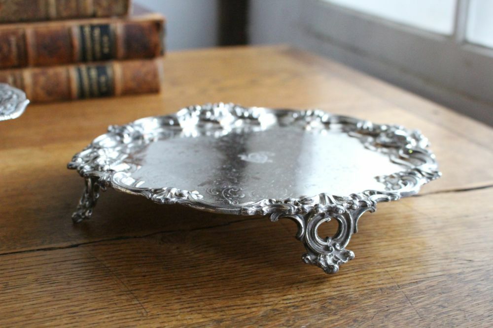 銀食器/アンティーク・シルバープレートトレイ/スワン | 雑貨と