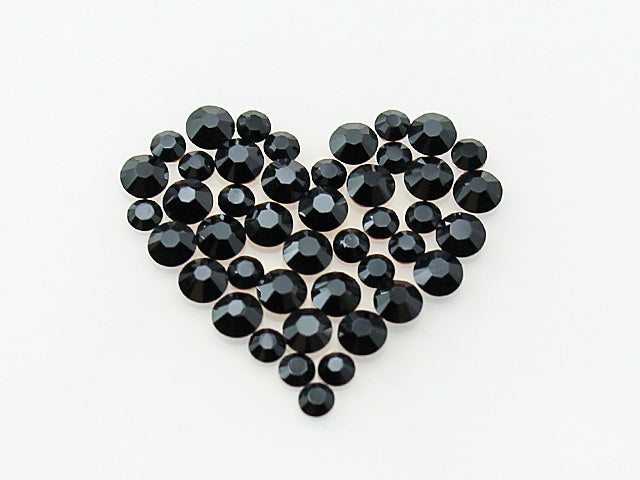 スワロフスキー ハート型デコシート(Hotfix) 19×21mm- 2-ライン