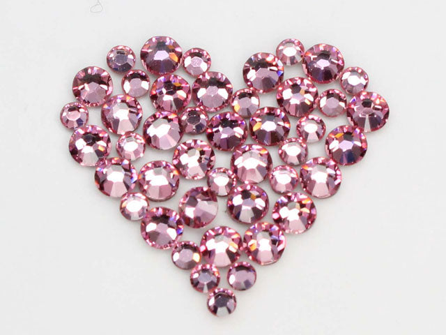 スワロフスキー ハート型デコシート(Hotfix) 19×21mm- 2-ライン