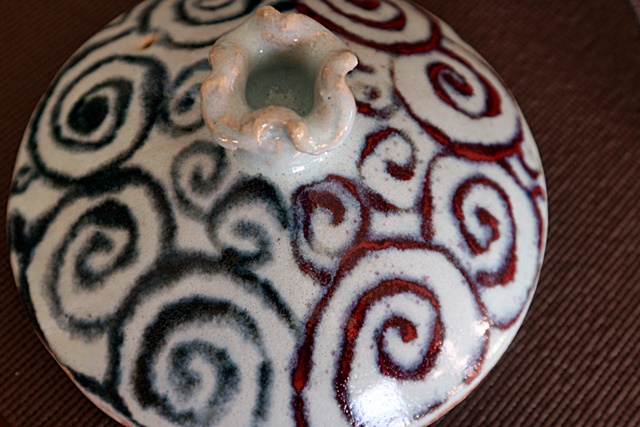 稲葉直人 土鍋 青白釉唐草土鍋 一人用 山帰来～日々のくらし