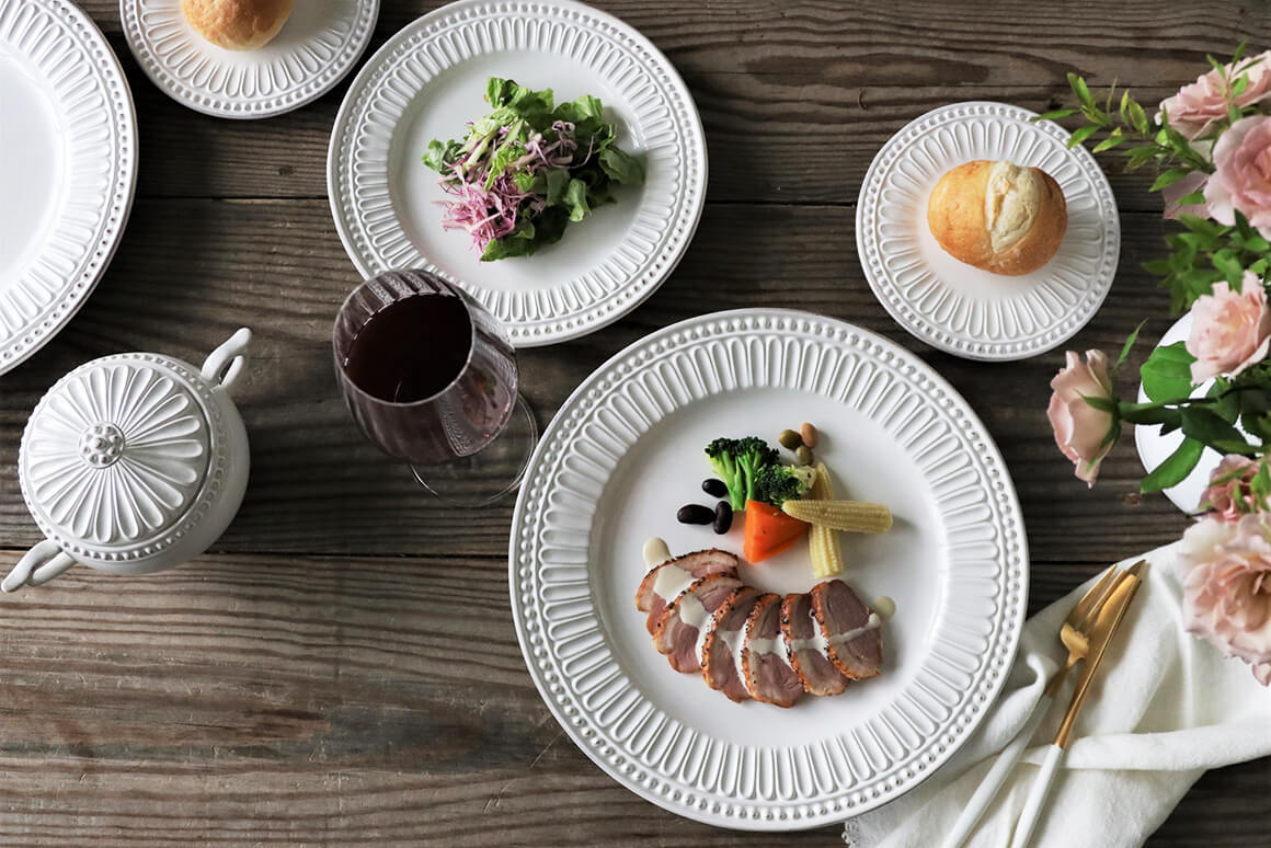 ELIOS PERLE エリオスパール ディナープレート ホワイト29cm イタリア