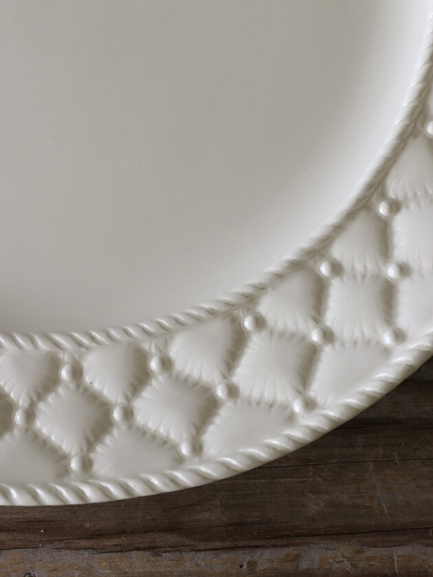 ELIOS MATELASSE ディナープレート 29cm クリーム キルティング