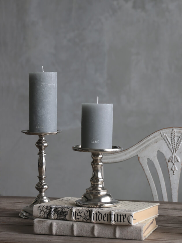 RasteliピラーキャンドルRUSTICマウスグレー ｜北欧雑貨 サラグレース