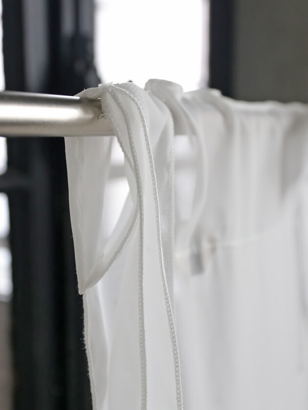 Chez moiカーテンOrganza Basicホワイト140x220cm