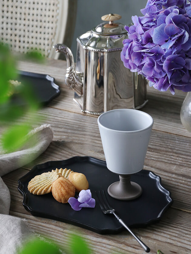 プレートRillaブラック 23 x 17 陶器 お皿 日本製 和洋 サラグレース