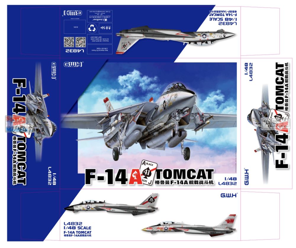 LNRL4832 1:48 Great Wall Hobby F-14A Tomcat - Sprue Brothers