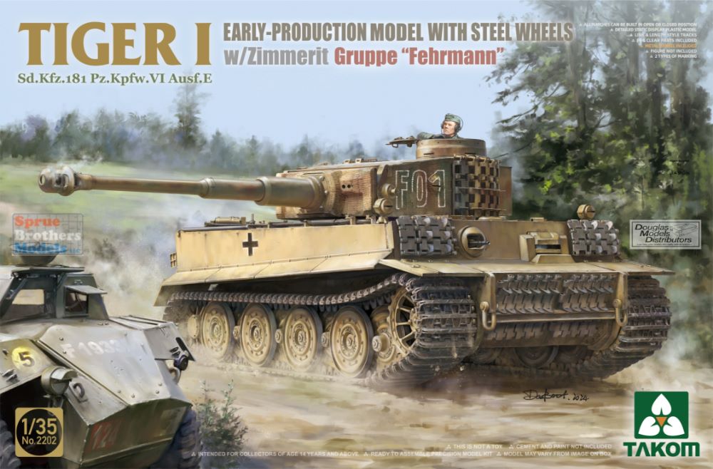 TAK02201W 1:35 Takom Tiger I Big Box #2 (2 kits + 1/16 Michael