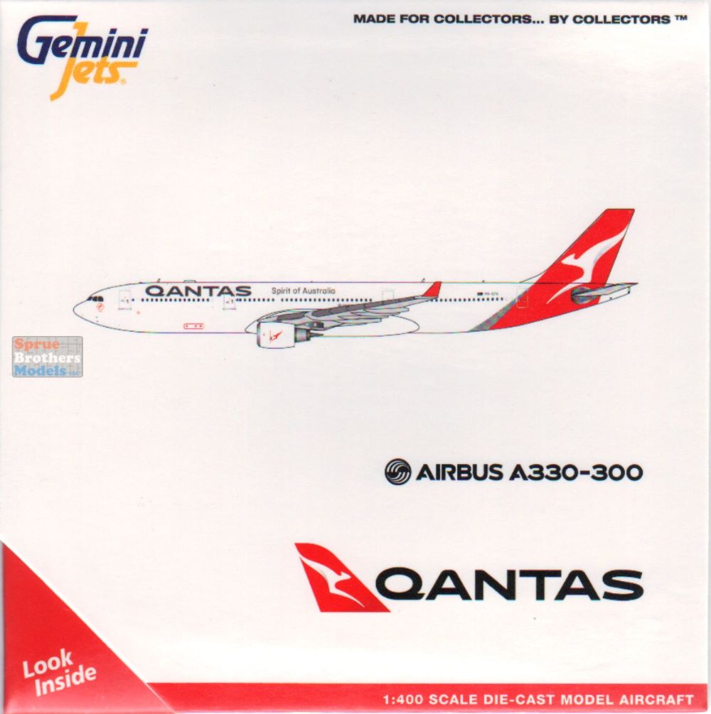GEMGJ2161 1:400 Gemini Jets Qantas Airbus A330-300 Reg #VH-QPH