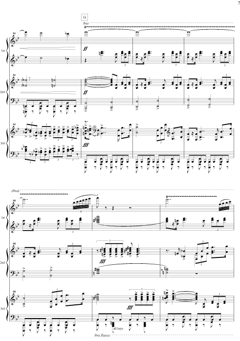 スコア譜例[ローマの松～アッピア街道の松]7ページ
