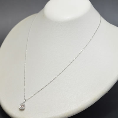 ジュエリー／ダイヤモンド／ネックレス】PT K18WGピンクダイヤモンド