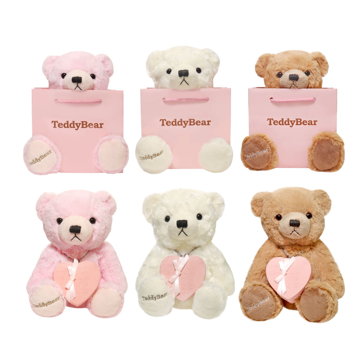 テディベア ぬいぐるみ ネックレス 指輪 ピアス ギフト ボックス