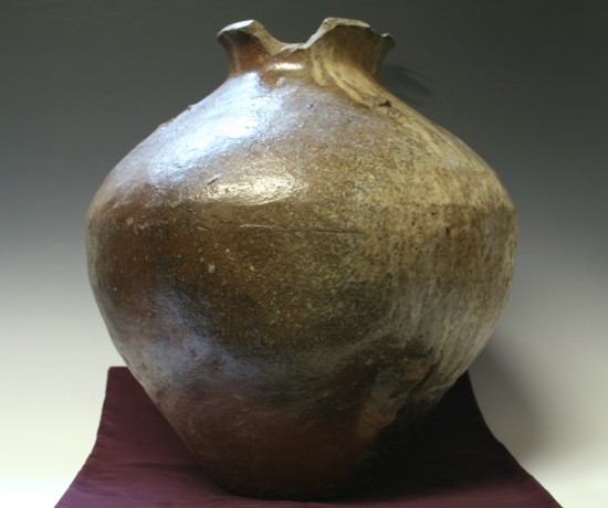 古美術青華堂｜F460 常滑焼・三耳壺（室町時代）