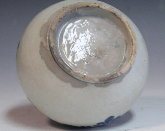 古美術青華堂｜H780 李朝・染付寿字文丸壺（韓国李朝時代）