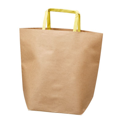 手さげ紙袋 クラフト (提げ手黄): 紙袋・ポリ袋｜包装資材・梱包資材の