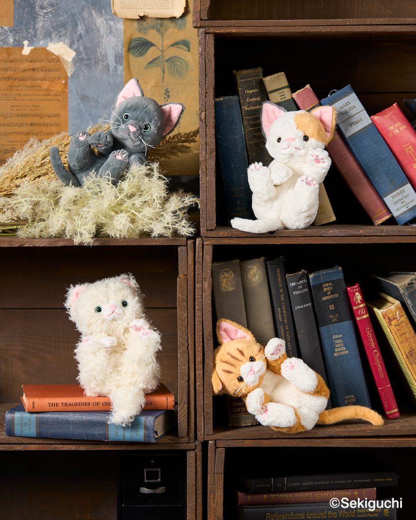 セキグチ】ころりんぬいぐるみ ねこ ちゃとら/しろふわ/みけ/ろしあん