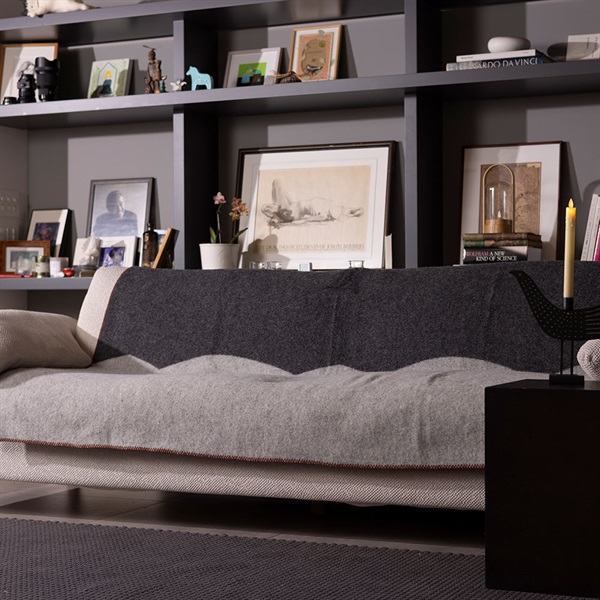 ウール シングルブランケット 130×180cm / FACADE グレーKLIPPAN