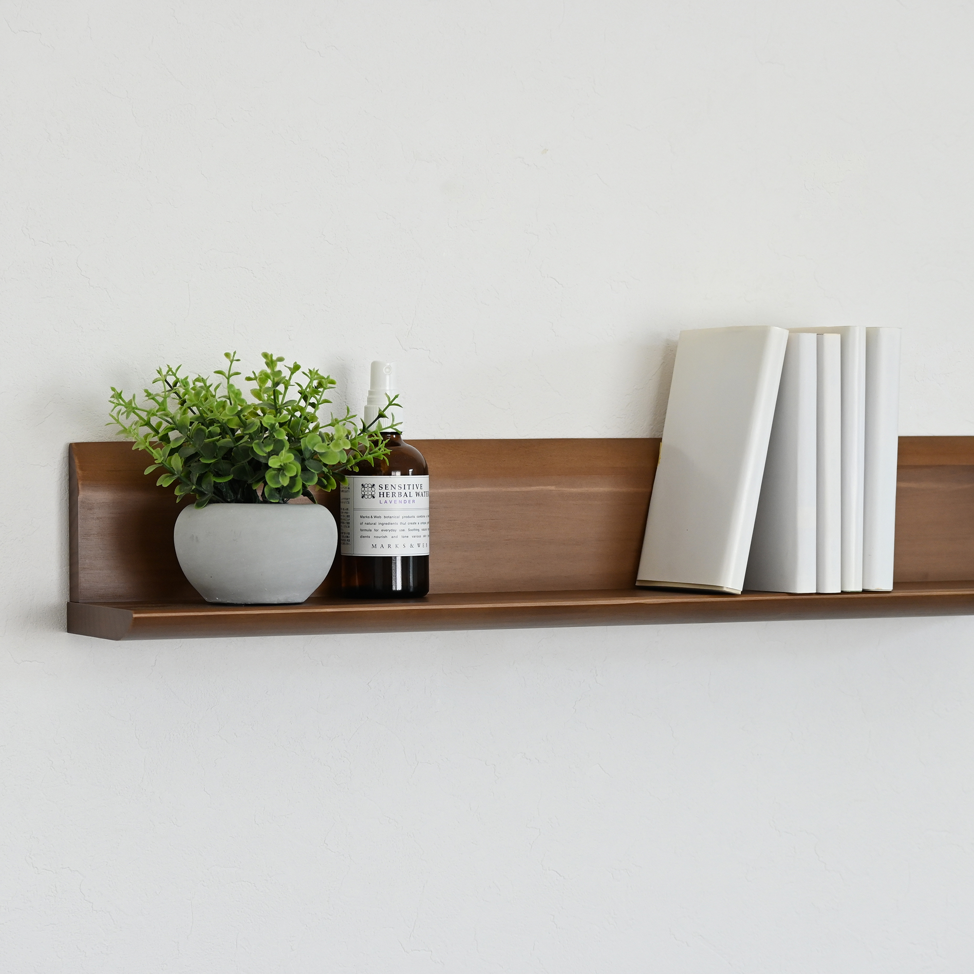 スぺイス W40×D20×H10.7cm パイン無垢材 全5色 ウォールシェルフ 天然