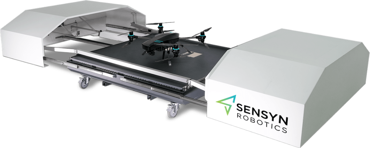 SENSYN Drone Hub | 離着陸、充電、データ転送の自動化を実現した完全